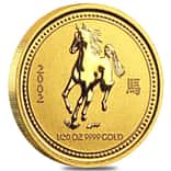 2002 1/20 oz Australian Gold Lunar Year of the Horse Coin (Series 1)