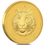 2010 2 oz Gold Lunar Tiger BU Australia Perth Mint Series II