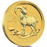 2015 1/2 oz Gold Lunar Year of The Goat BU Australia Perth Mint In Cap