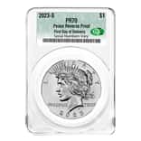 2023-S Peace Silver Dollar Reverse Proof CAC PF 70 First Day of Delivery