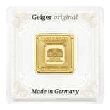 5 gram Geiger Original Square Gold Bar (In Assay)