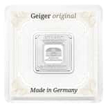 5 gram Geiger Original Square Silver Bar .999 Fine (In Assay)