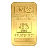 5 oz Johnson Matthey TD Bank Gold Bar .9999 Fine