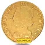 8 Escudos Colombia Gold Coin AGW .7614 oz Ex Jewelry (1822-1838, Random Year)