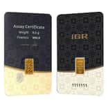 1/2 Gram Istanbul Gold Refinery (IGR) Bar .9999 Fine (in Assay)