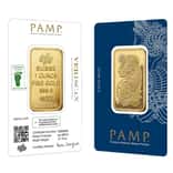 1 oz Gold Bar PAMP Suisse Lady Fortuna Veriscan Carbon Neutral (in Assay)