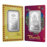 1 oz PAMP Suisse Diwali Lakshmi & Peacocks Silver Bar .999 Fine (in Assay)
