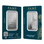 1 oz Silver Bar PAMP Suisse Lady Fortuna 45th Ann (in Assay)