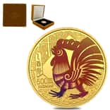 2005 Macau 1/4 oz Proof Gold Lunar Rooster Coin .999 Fine