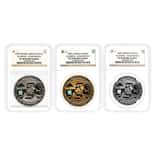 2009 GB 2012 London Olympics Countdown Gold/Silver 3-Coin Set NGC PF 70