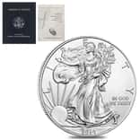 2014-W 1 oz Burnished Silver American Eagle $1 Coin (w/Box & COA)
