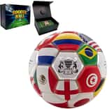 2022 Chad 30 Gram Silver Country Flags Soccer Ball Spherical Coin .999 Fine (w/Box)