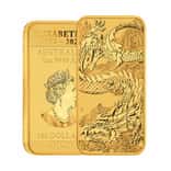 2023 1 oz Gold Australian Dragon Coin Bar $100 BU