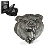 2023 Niue 2 oz Fierce Nature Grizzly Bear Shaped Silver Coin