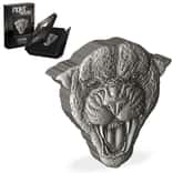 2023 Niue 2 oz Fierce Nature Leopard Shaped Silver Coin