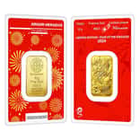 2024 10 gram Argor Heraeus Lunar Dragon Gold Bar (In Assay)