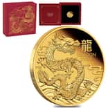 2024 1/10 oz Proof Gold Lunar Dragon Australian Perth Mint