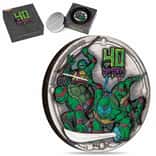 2024 2 oz Tuvalu Teenage Mutant Ninja Turtles™ 40th Ann. Antiqued Silver Coin