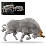 2024 Chad 1 oz Silver Multifaceted Bull Shaped Coin .999 Fine