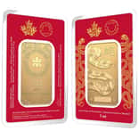 2025 1 oz Royal Canadian Mint RCM Lunar Snake Gold Bar .9999 Fine (in Assay)