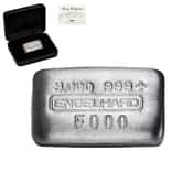 New - 3 oz Engelhard Cast Silver Bar .999 Fine (w/BOX)