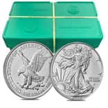 Monster Box of 500 - 2023 1 oz Silver American Eagle $1 Coin BU (25 Roll, Tube of 20)
