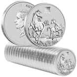 Roll of 20 - 2026 1/2 oz Silver Lunar Horse BU Australian Perth Mint