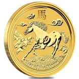 2014 1/2 oz Australian Gold Lunar Year of the Horse Coin Series 2 (In Capsule)