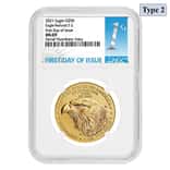 2021 1 oz Gold American Eagle Type 2 NGC MS 69 FDOI