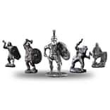 Antiqued Silver Art of War Series Warriors (5-Piece Set)