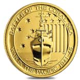 Australia 1/4 oz Gold $25 Battle of the Coral Sea Coin BU In Cap (Random Year)