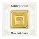 10 Gram Geiger Original Square Gold Bar (in Assay)