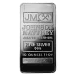 10 oz Johnson Matthey Silver Vintage Bar .999 Fine