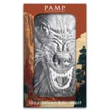 10 oz PAMP USA American Wolf Silver Bar .999 Fine