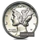 10C Mercury Dime 90% Silver Coin BU