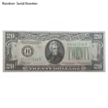 1934 $20 Federal Reserve Note United States AU/CU