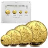 1986 Switzerland 1.85 oz Helvetia Eternal Pact Gold 4-Round Set