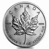1999 1 oz Silver Canadian Maple Leaf .9999 Fine $5 Coin BU (Sealed)