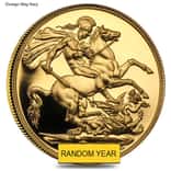 British Gold 5 Pound Sovereign Coin BU/Proof AGW 1.1775 oz