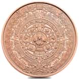 1 oz Copper Aztec Calendar Round .999 Fine