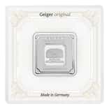 1 oz Geiger Original Square Silver Bar .999 Fine (In Assay)