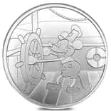 1 oz Steamboat Willie Captain Silver Round .999 Fine