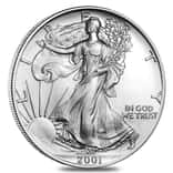 2001 1 oz Silver American Eagle $1 Coin BU