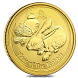 2011 1/20 oz Gold Lunar Year of The Rabbit BU Australia Perth Mint In Cap