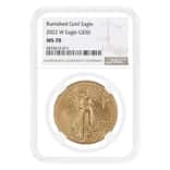 2022-W 1 oz $50 Burnished Gold American Eagle NGC MS 70