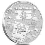 2024 1 oz Tuvalu SpongeBob SquarePants™ 25th Ann. Silver Coin BU