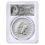 2024 230 Privy 1 oz Flowing Hair Silver Medal PCGS MS 70 FS (Flowing Hair)