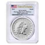 2024 230 Privy 1 oz Flowing Hair Silver Medal PCGS MS 70 FS