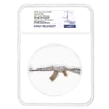 2024 Chad 2 oz Silver Assault Rifle Gilded NGC MS 69 ER One of First 100