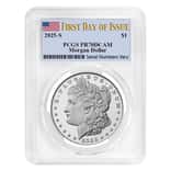2025-S Morgan Silver Dollar Proof Coin PCGS PF 70 FDOI